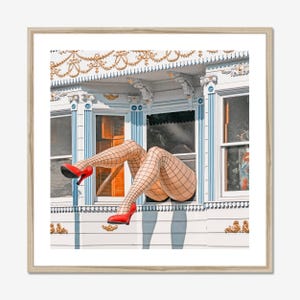 Funky Wall Art Statement Decor San Francisco Haight Ashbury Retro Photo Eclectic Bathroom Decor Maximalist Gallery Print Framed SF Photo