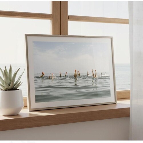 Minimalist Color Photo Print Livingroom Beach Whimsical Wall Art Bohomodern Decor for Diningroom Wall Art Neutral Guest Room Wall Art Framed