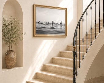 Staircase Wall Art Stairway Decor for Stair Landing Wall Art Black & White Photography Interior Large Framed Statement Fine Art Photo Print