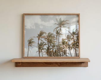 Coastal Photography Art Print Beach Wall Print Bedroom Wall Art Framed Beach Photograph Ocean House Vacation Home Decoration Tropical Palm
