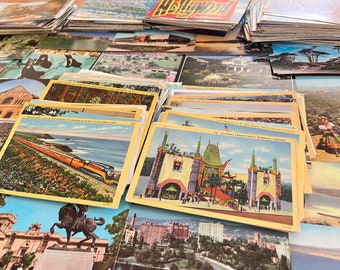 California Postcards Vintage Set 10 Postcards from California Missions San Diego and Los Angeles Postcards