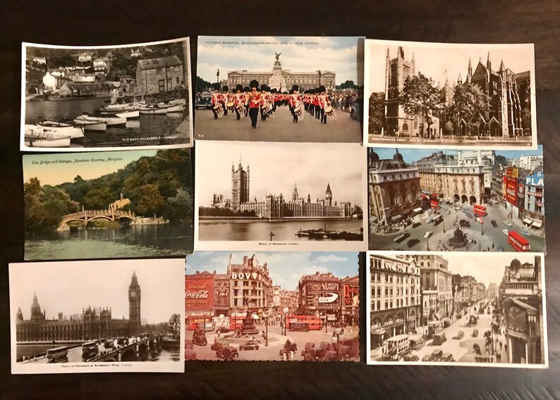 British Postcards 10 Unused or Posted Vintage Lot Variety Etsy