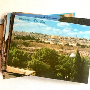 Israel Postcard Set 10 Jerusalem from Israel Gift Vintage Israel Postcards Bar Mitzvah Gift