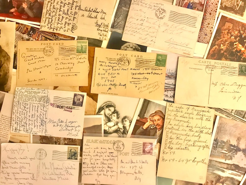 Museum Postcard Example Museum & Art Postcards (10) Blank and Posted Vintage Lot Antique ...