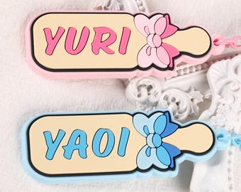 Yaoi Yuri Paddle PVC Keychain - Rubber Charm