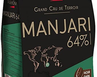 Valrhona Dark Chocolate - 64% Cacao - Manjari - Available in different pack sizes