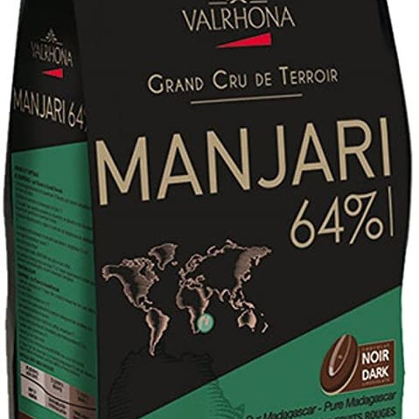 Valrhona Dark Chocolate - 64% Cacao - Manjari - Available in different pack sizes