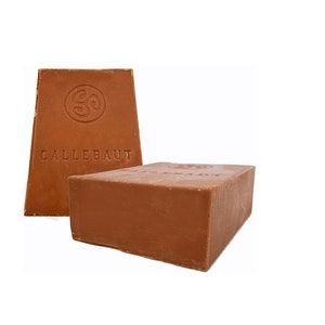 Callebaut Finest Belgian Milk Chocolate Blocks - Approximately 2 Squares / 1 Cut ~ 2 Lbs.