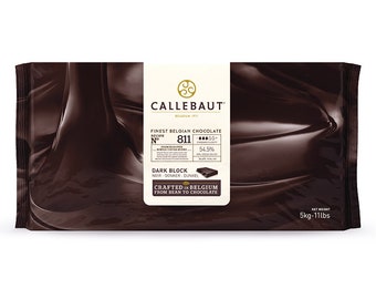 Callebaut Dark Chocolate Blocks 54% (kosher/parve) - 11 lbs