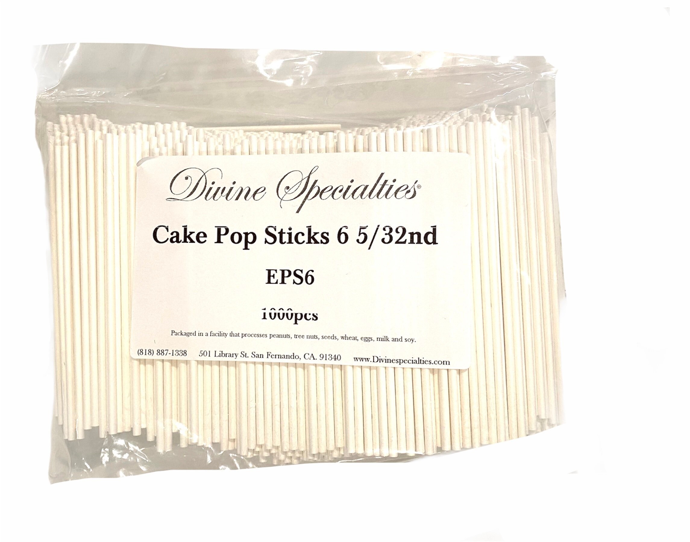 Gold Sticks 50pcs 4, 6 or 8 X 5/32 Plastic Solid Lollipop Sticks for Cake  Pops 