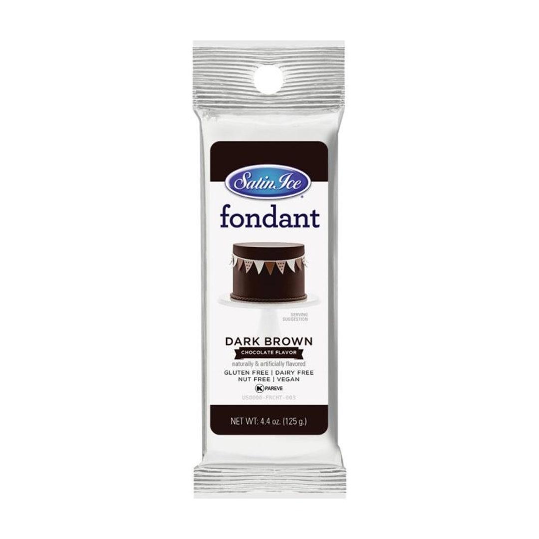 Satin Ice Fondant 4.4oz Dark Brown Chocolate Etsy