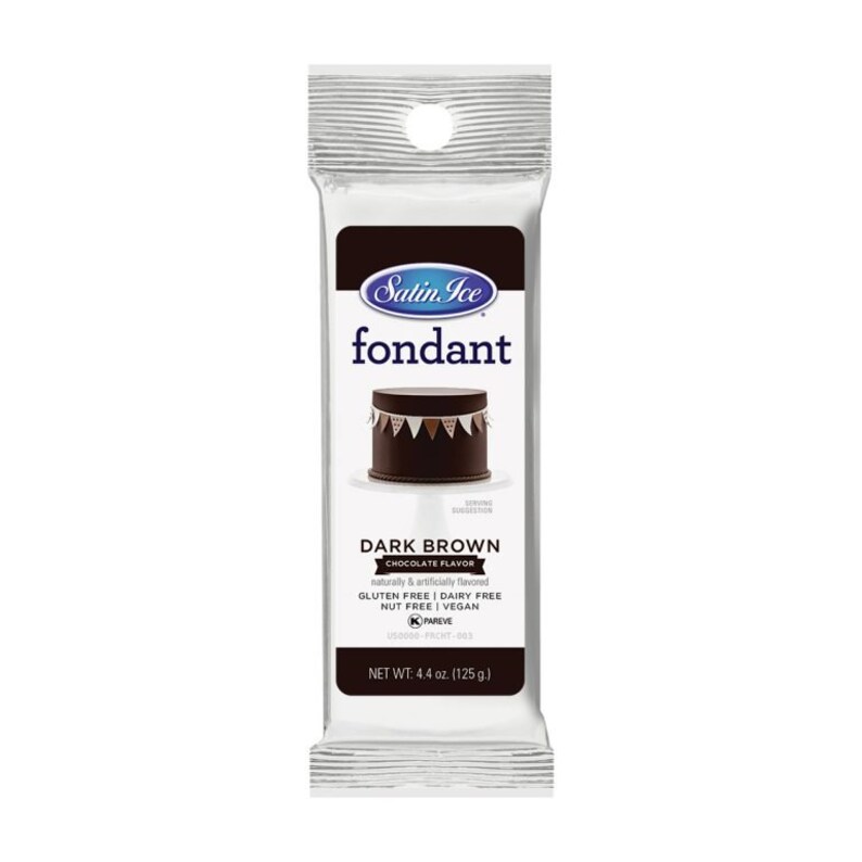Satin Ice Fondant 4.4oz Dark Brown Chocolate Etsy
