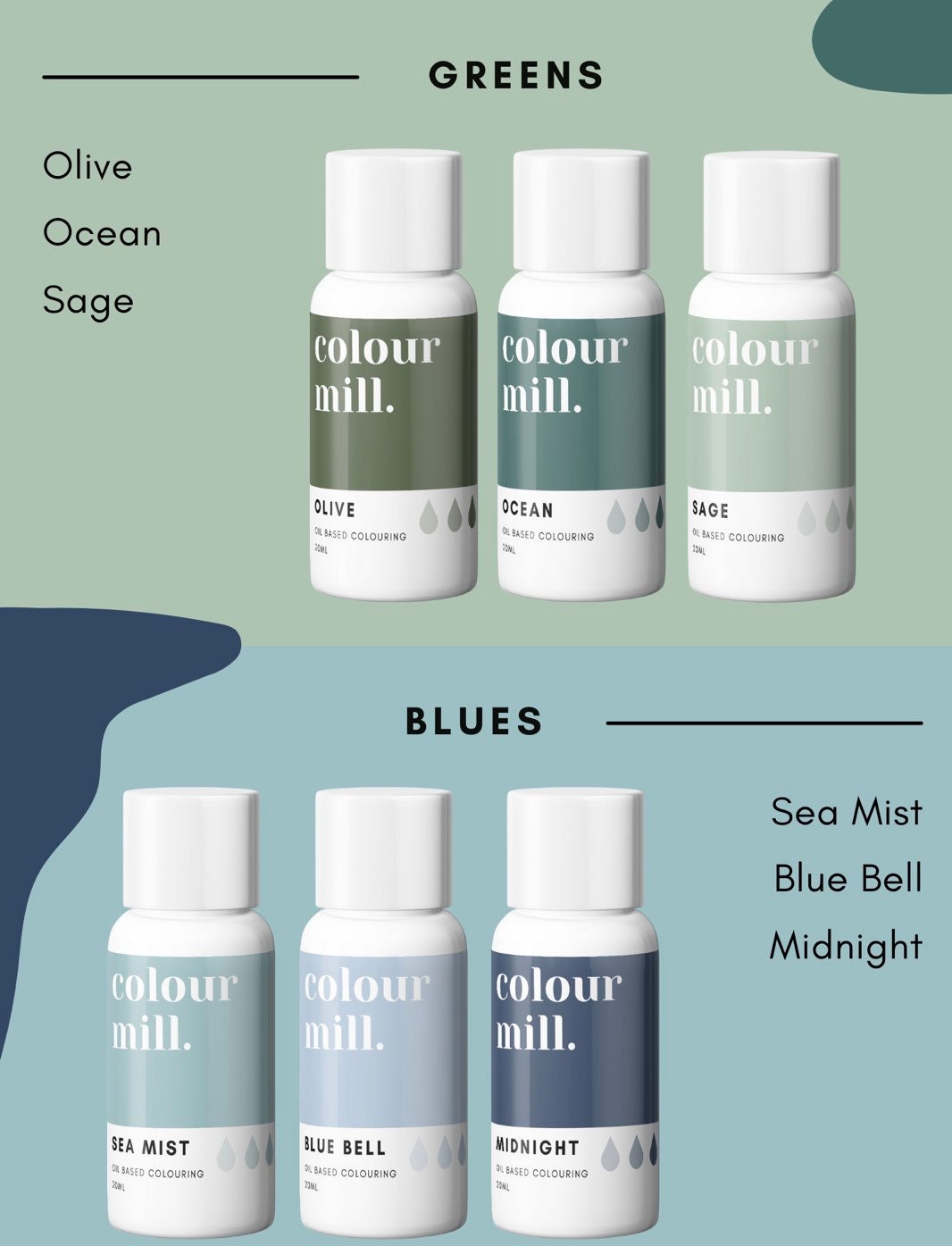 Colour Mill Ocean 20ml, part of the coastal colours range