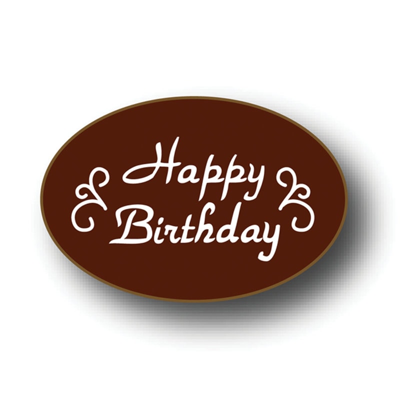 Happy Birthday Chocolate Label 252 Pieces | Etsy