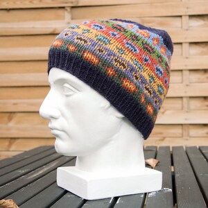 Fair Isle Hat, Custom Alpaca Wool Nordic Beanie for Kids and Adults, Unique Hand Knitted Hat image 2