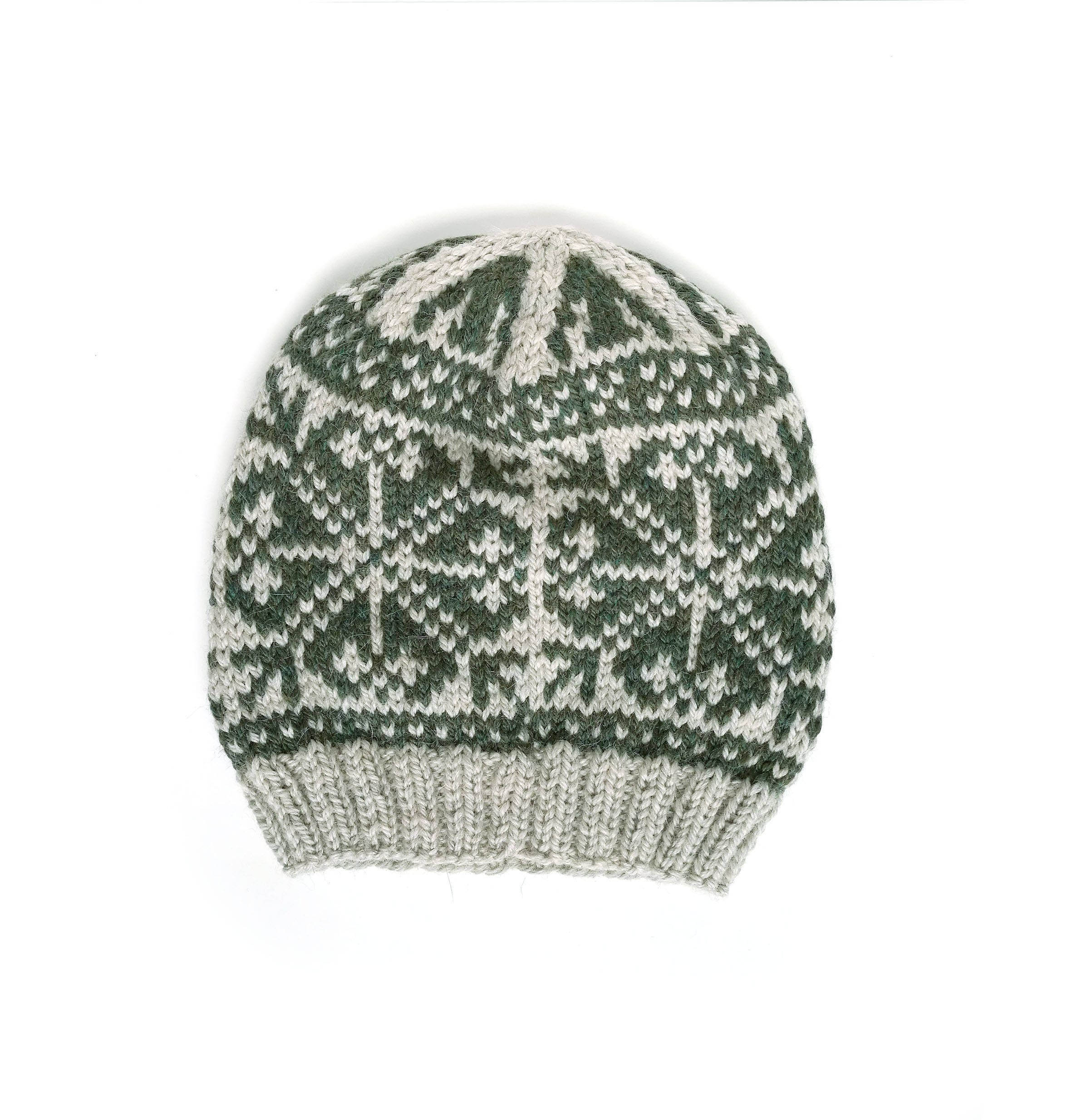 SNOWFLAKE Fair Isle Hat Knitting Pattern PDF, Nordic Knit