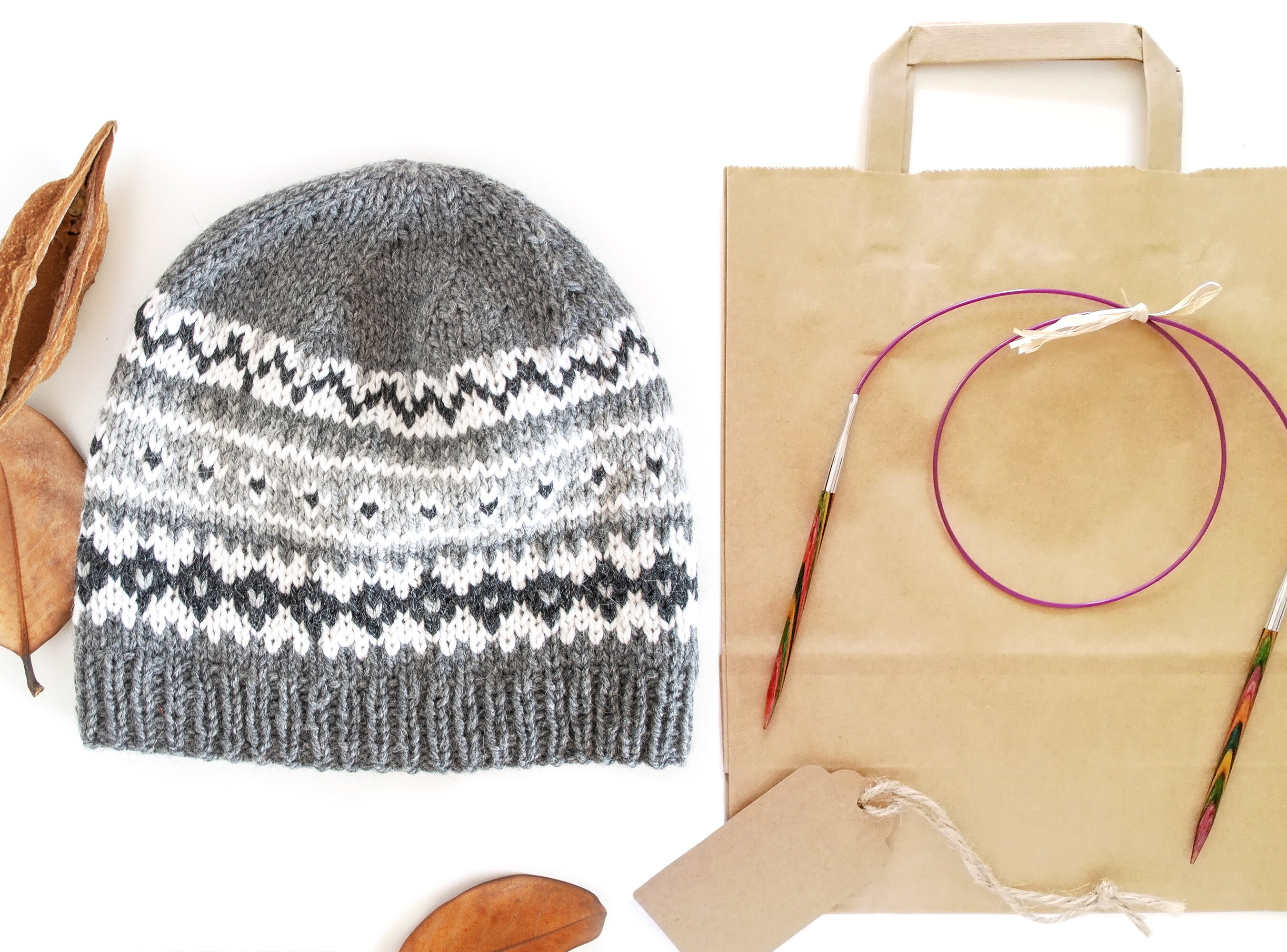 Fair Isle Hat Knitting Kit Adult and Kid Hat Knitting Etsy UK