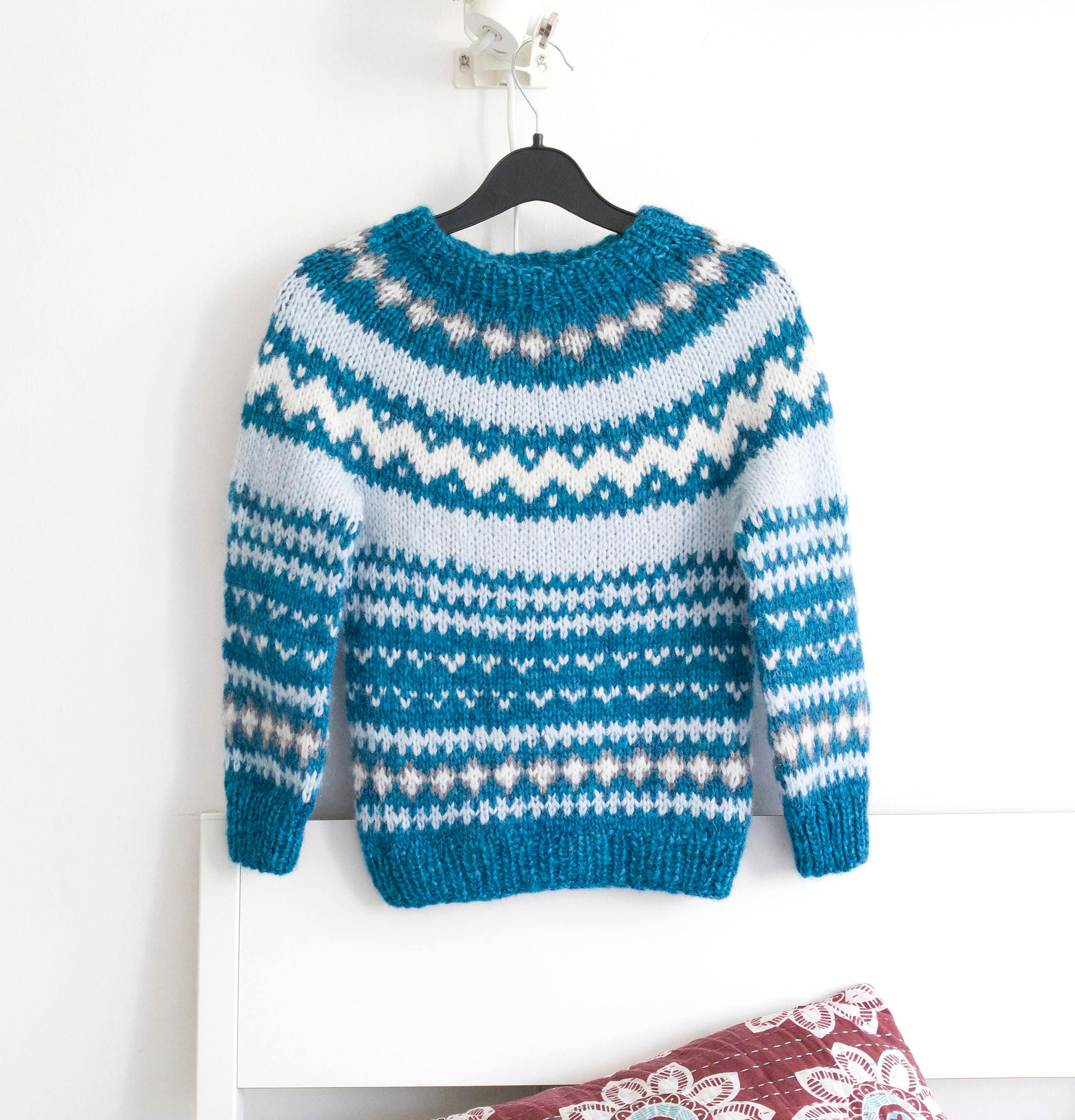 Icelandic Kids Lopapeysa Hand Knit Baby Sweater Soft | Etsy