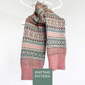 Fair Isle Scarf Knitting Pattern PDF • Double Layer Design • Rohuküla Nordic Colorwork