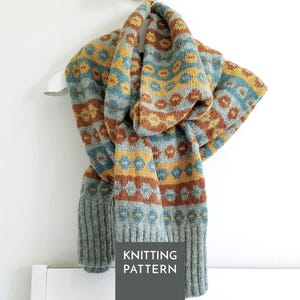 Fair Isle Scarf Knitting Pattern PDF • Double Layer Design • Soomaa Nordic Colorwork