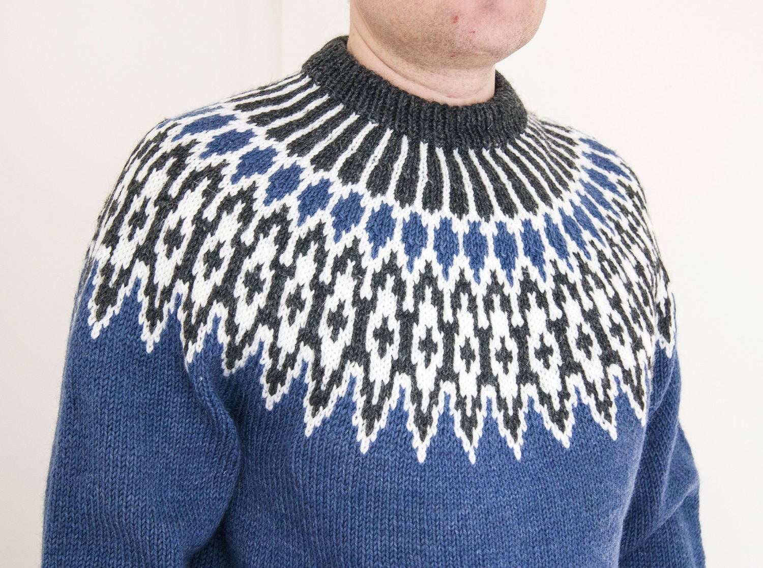Icelandic Lopapeysa Nordic Wool Sweater Hand Knit Icelandic Etsy