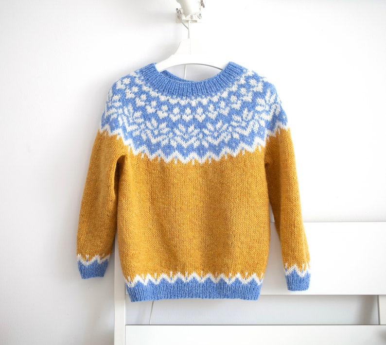 Afmæli Icelandic Lopapeysa Nordic Wool Sweater Hand Knit | Etsy