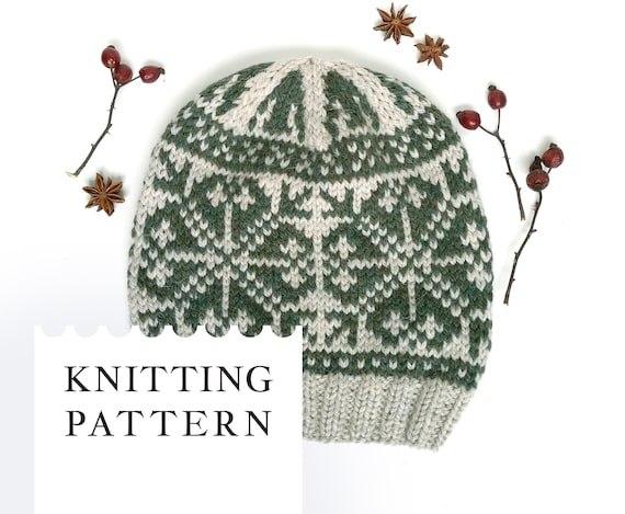 Fair Isle Hat Knitting Pattern PDF 