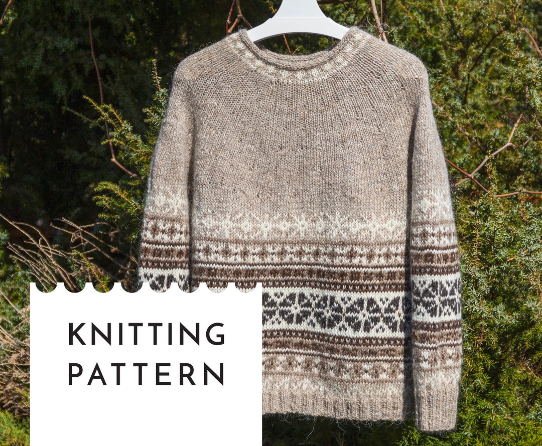 HELGA Icelandic Sweater Knitting Pattern, Nordic Lopapeysa PDF Pattern ...
