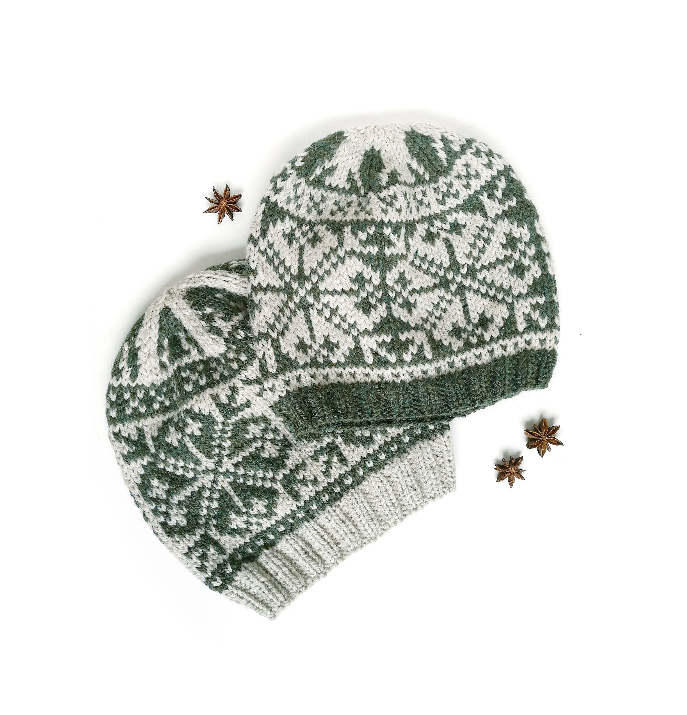 Fair Isle Hat Knitting Kit Adult Hat Knitting Pattern Nordic Etsy