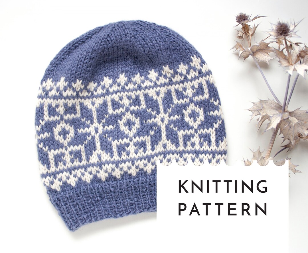 Fair Isle Knit Hat Pattern: Sula Nordic Beanie (PDF Pattern