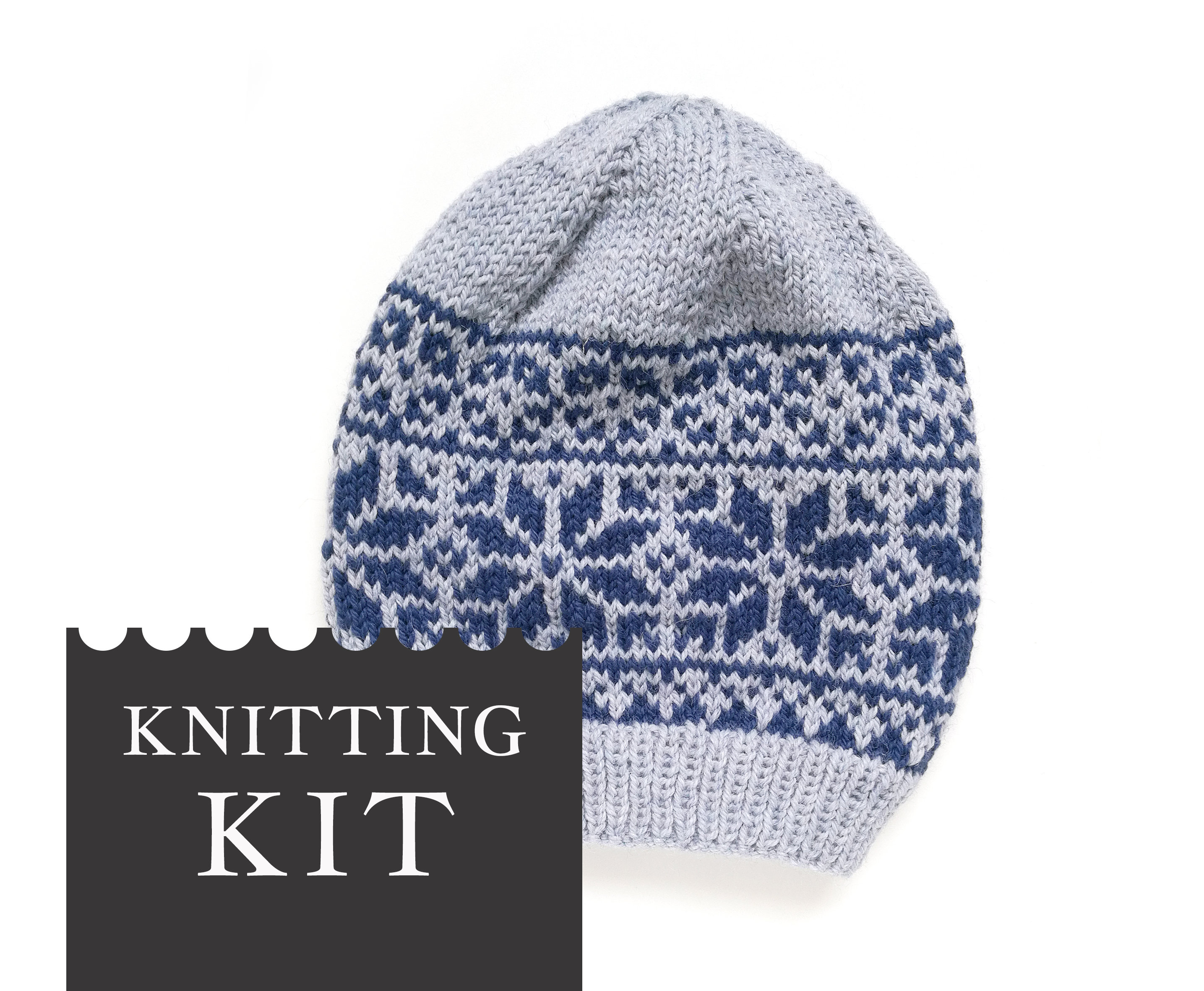 Fair Isle Hat Knitting Kit Nordic Hat Knitting Pattern Etsy UK