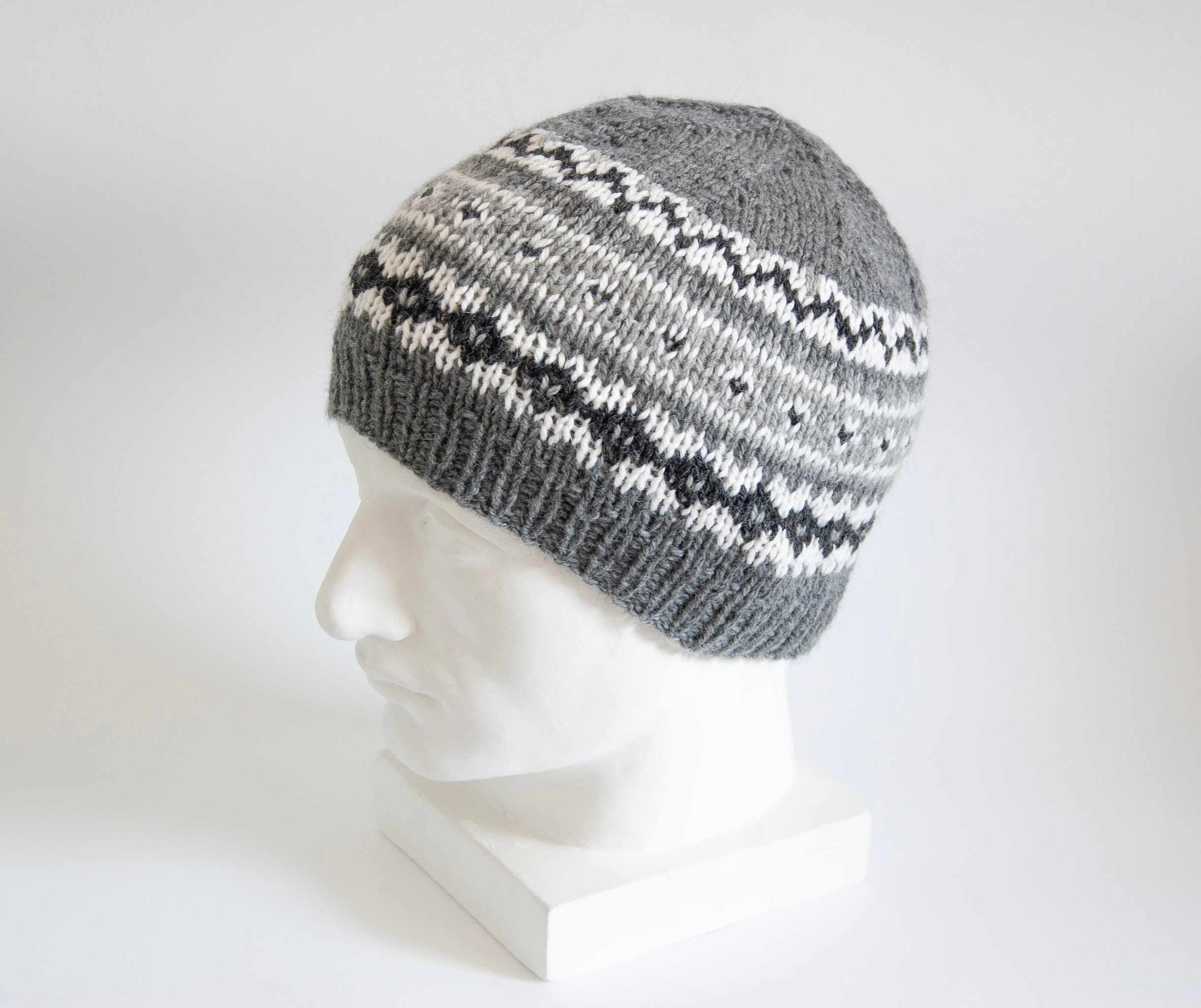 Fair Isle Hat Knitting Kit Adult and Kid Hat Knitting Etsy UK