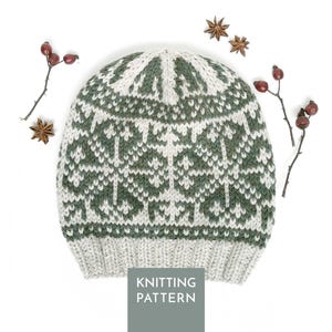PDF modello per cappello Selbu con fiocco di neve lavorato a maglia • Berretto norvegese Fair Isle