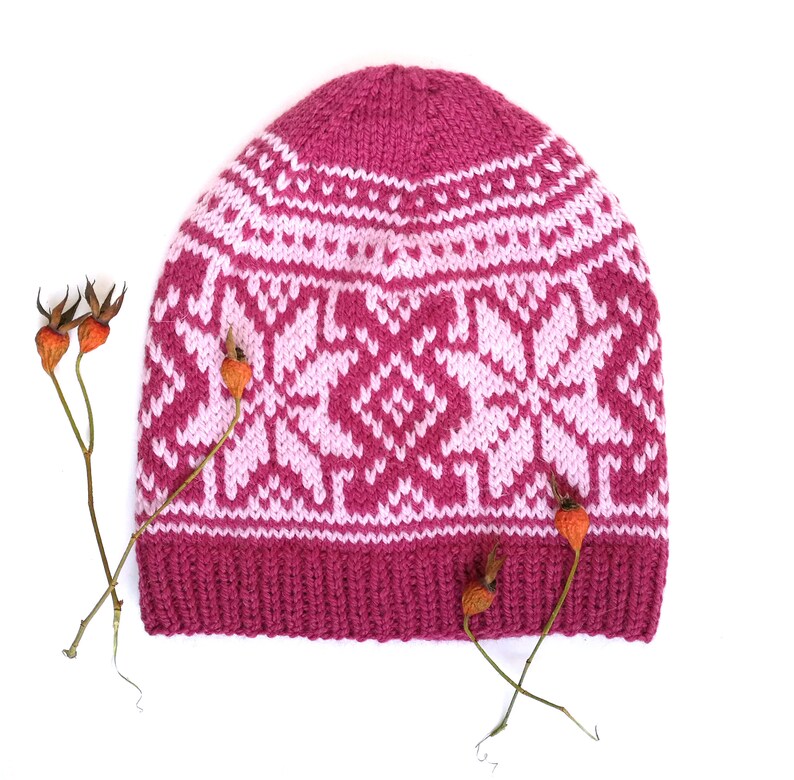 DS Fair Isle Pink Hat main image 1
