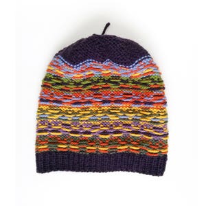 Fair Isle Hat, Custom Alpaca Wool Nordic Beanie for Kids and Adults, Unique Hand Knitted Hat image 5