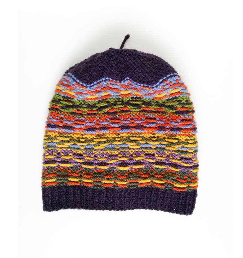 Fair Isle Hat, Custom Alpaca Wool Nordic Beanie for Kids and Adults, Unique Hand Knitted Hat image 5