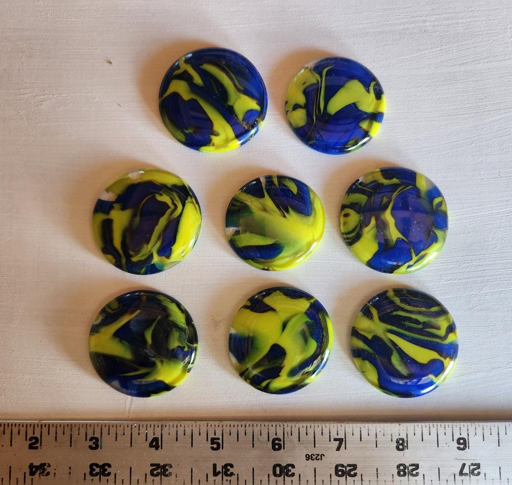 Slava Pack Rocks Slava, Set of 8 Stained Glass Multi-colored Lucky Rocks, Approx 1 3/4 ...