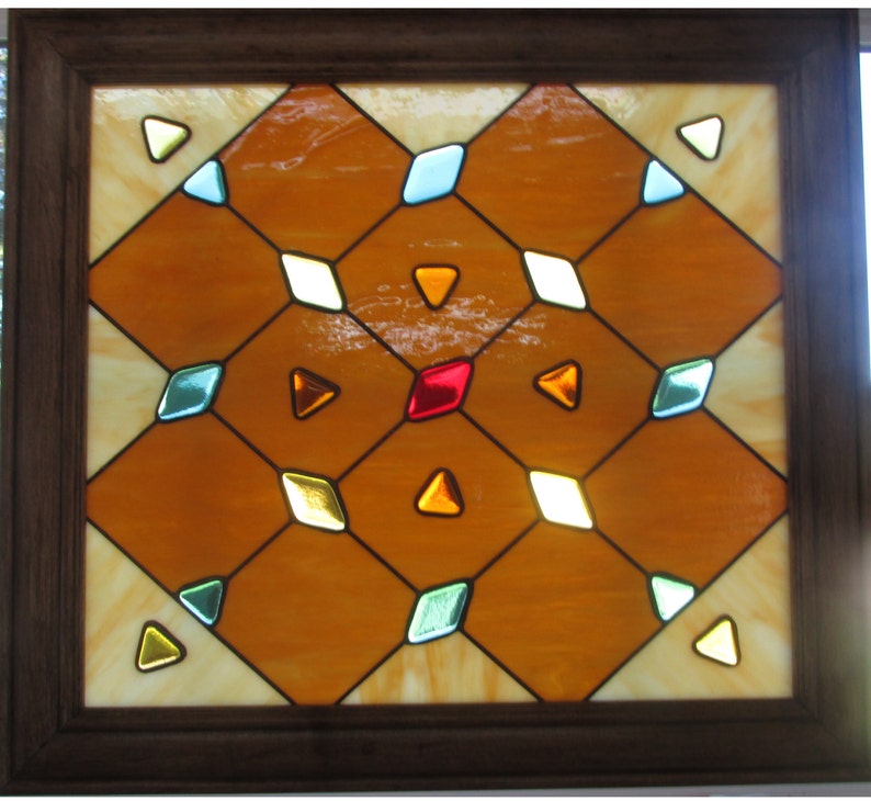 Stained Glass Window Panel jewels in the Honey Etsy