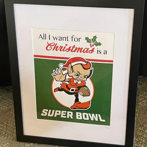Browns Super Bowl Christmas Wish (framed)