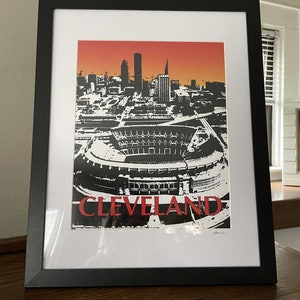 Cleveland - Sunset from Browns&#39; Stadium (framed)