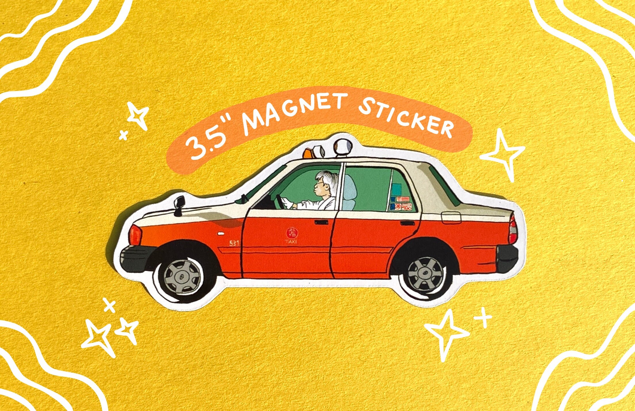 Japanischer Taxi Glänzender Magnet Aufkleber für Kühlschrank | Etsy