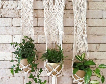 Macrame Plant Hanger Wall Hangings Trendy Handmade Home Decor Macrame Art work by Israeli Designer