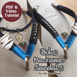 Micro Macrame Tutorial How to Make Macrame Video Pattern Boho Sandals Diy Creative Gift image 2