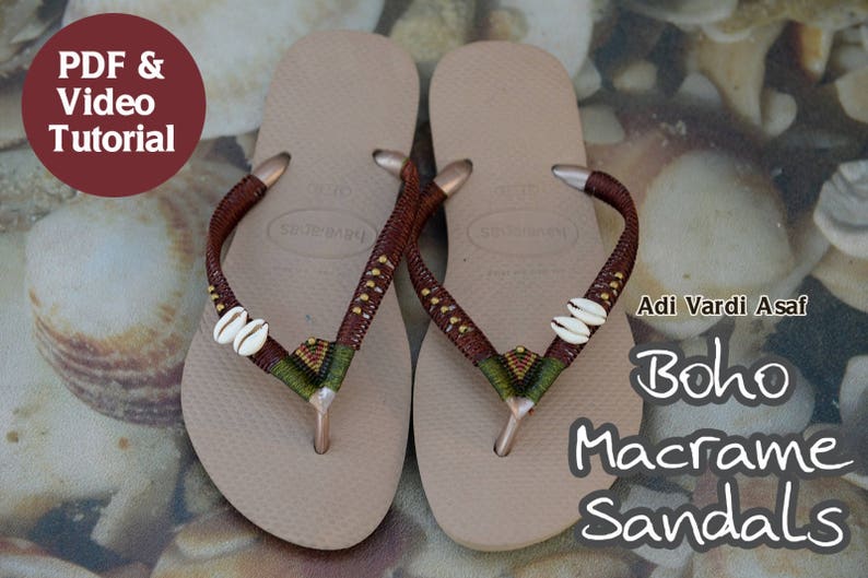 Micro Macrame Tutorial How to Make Macrame Video Pattern Boho Sandals Diy Creative Gift image 7