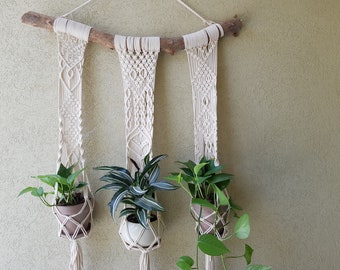 Handmade Macrame Plant Hanger Wall Hangings Trendy Handwoven Home Decor Macrame Art work