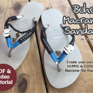 Micro Macrame Tutorial How to Make Macrame Video Pattern Boho Sandals Diy Creative Gift image 4