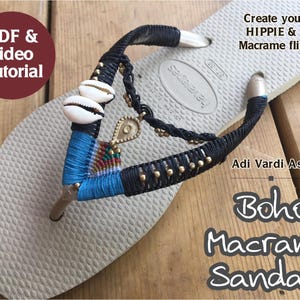 Micro Macrame Tutorial How to Make Macrame Video Pattern Boho Sandals Diy Creative Gift image 3