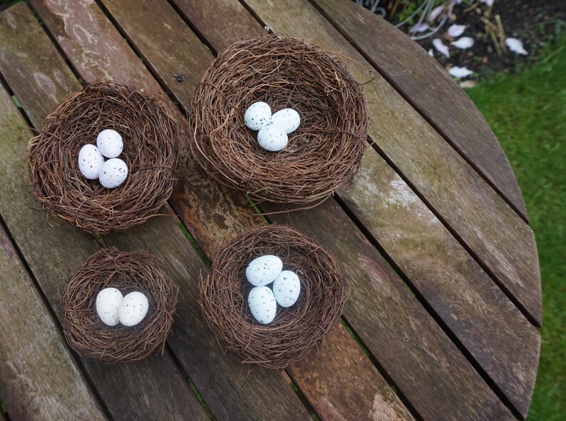 Decorative Birds Nest with Artificial Eggs 5 sizes available Etsy