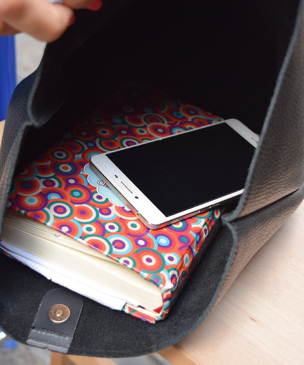 Leather Lunch Bag Leather Fold Clutch Leather Clutch Etsy