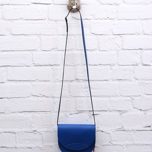 Classic Style Bag, Shoulder Bag, Genuine Leather Bag, Small Leather Bag, Crossbody Bag, Blue Leather Bag, Leather Purse, Women Leather Bag image 3